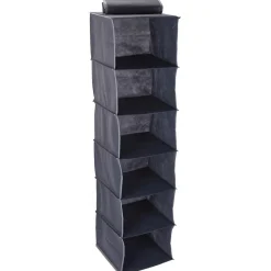 Wiszący organizer do szafy tekstylny 6 przegródek 120x30x30 cm