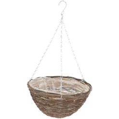 Wiszący kosz na kwiaty z wikliny 30 cm * Esschert Design Hot