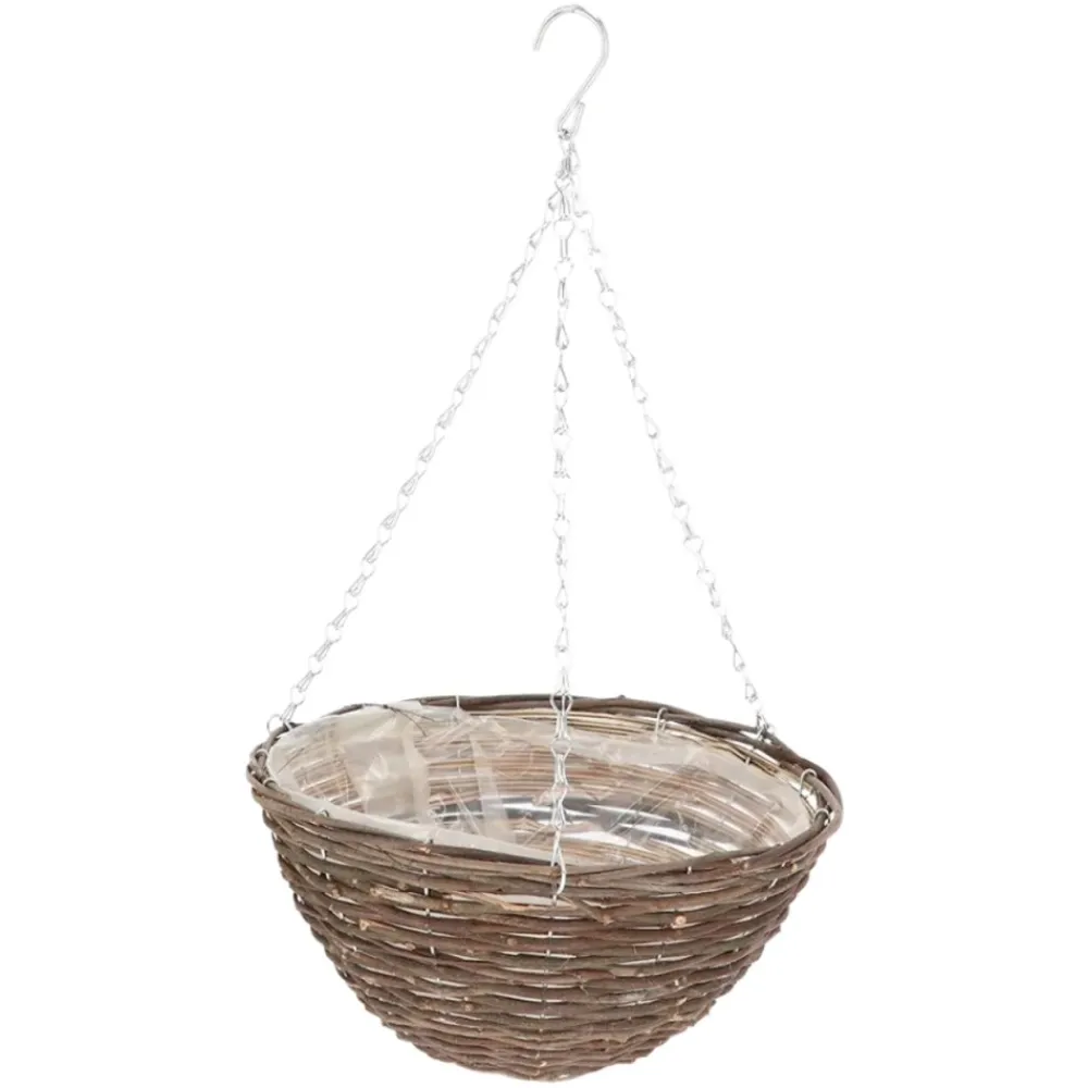 Wiszący kosz na kwiaty z wikliny 30 cm * Esschert Design Hot
