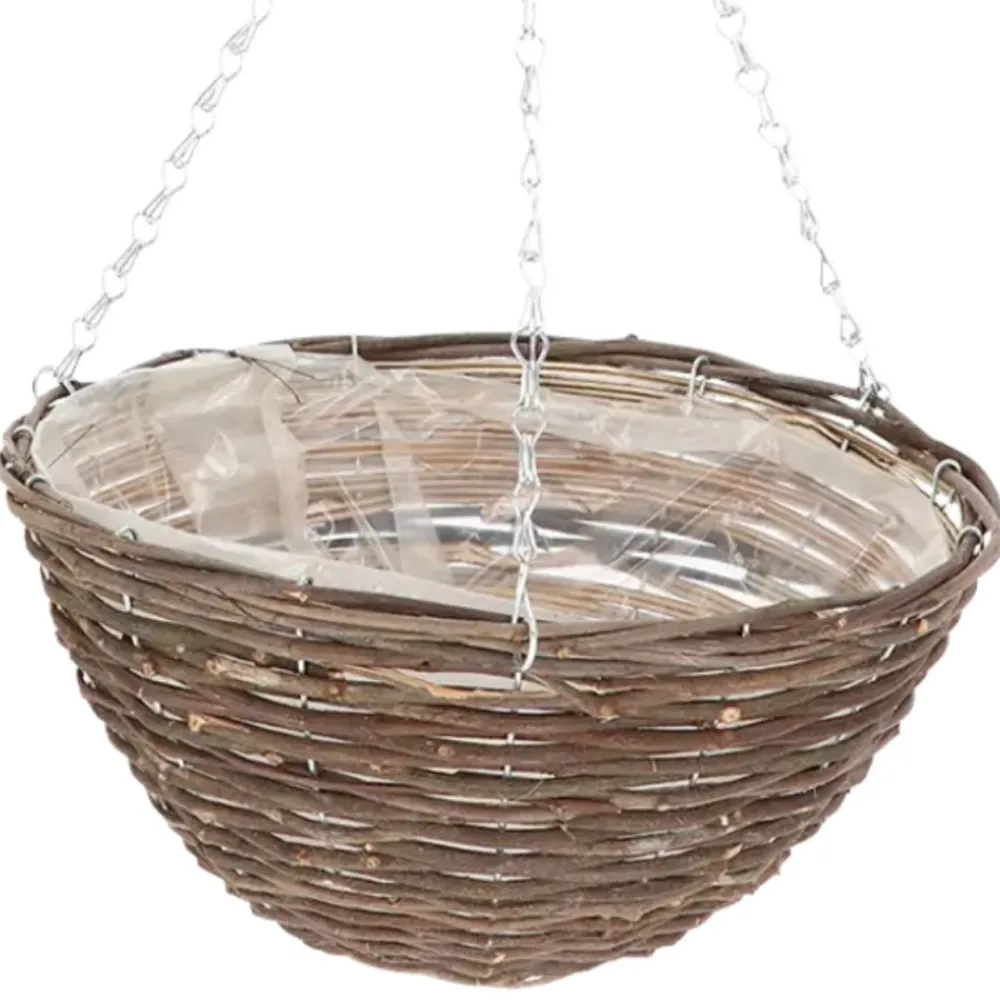 Wiszący kosz na kwiaty z wikliny 30 cm * Esschert Design Hot
