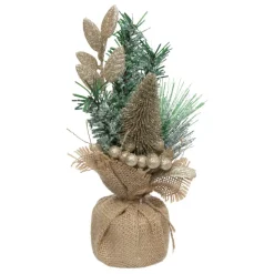 Świąteczne drzewko dekoracyjne 24cm złote