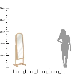 Wolnostojąca szafka na biżuterię z lustrem 145cm