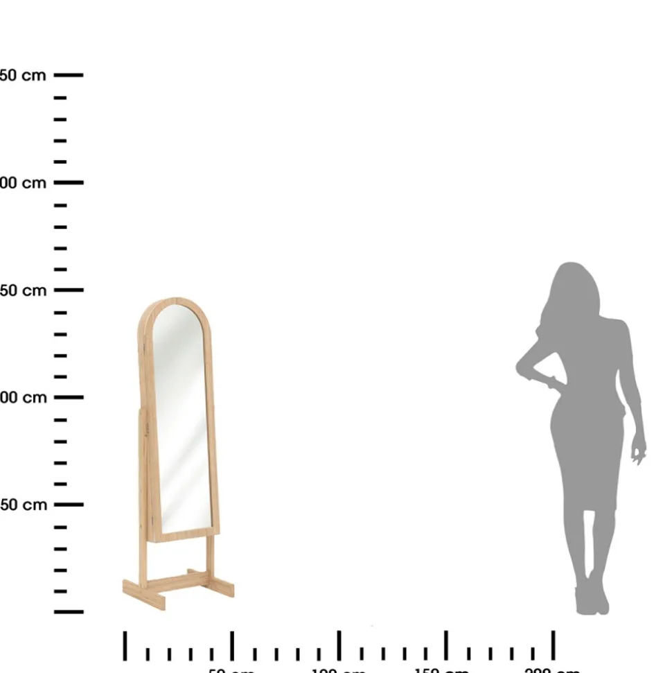 Wolnostojąca szafka na biżuterię z lustrem 145cm