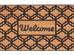 Wycieraczka kokosowa Welcome z designerskim wzorem 77 x 47 cm