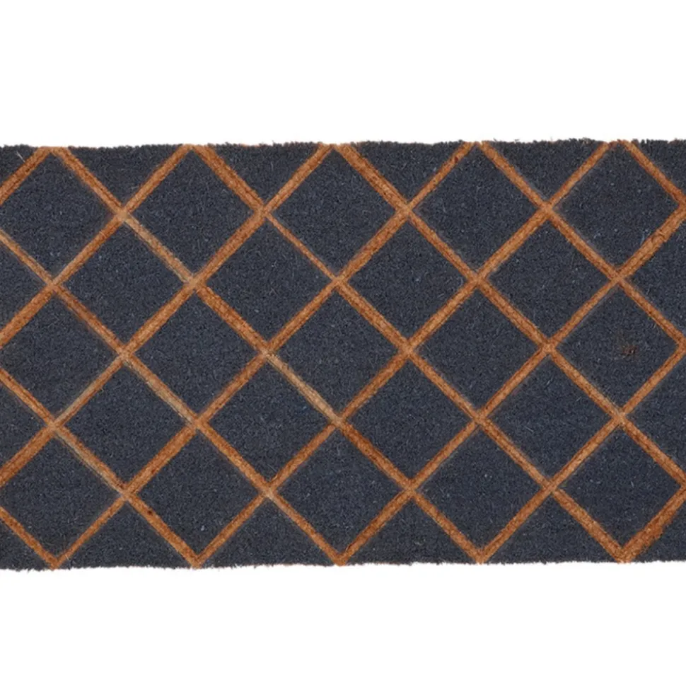 Wycieraczka z włókna kokosowego z geometrycznym wzorem 75x45 cm