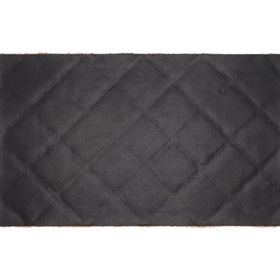 Wycieraczka z włókna kokosowego z geometrycznym wzorem 75x45 cm