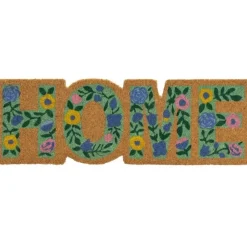 Wycieraczka kokosowa HOME kwiatowa 75x25 cm * HowHomely Online