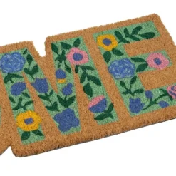 Wycieraczka kokosowa HOME kwiatowa 75x25 cm * HowHomely Online