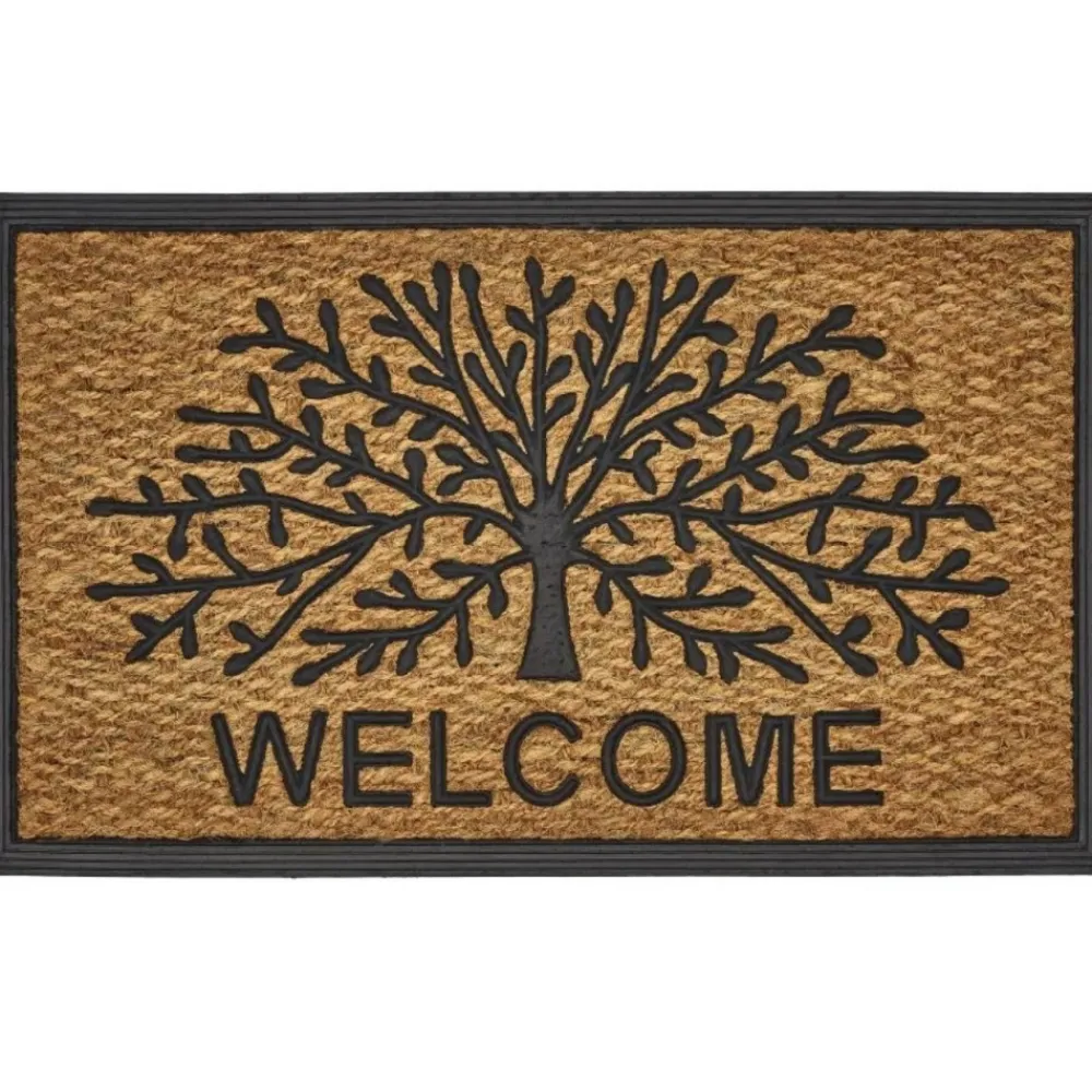 Wycieraczka kokosowa Welcome drzewo 75x45 cm * HowHomely Sale