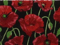 Wycieraczka kokosowa z motywem Maków 75 x 45 cm * Esschert Design