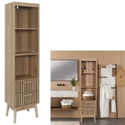 Wysoka szafka łazienkowa LINEA 160 cm