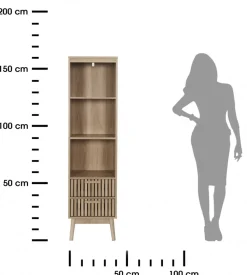 Wysoka szafka łazienkowa LINEA 160 cm