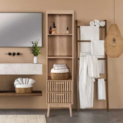 Wysoka szafka łazienkowa LINEA 160 cm