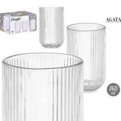 Wysoka szklanka 430 ml prążkowana * VIVALTO Online