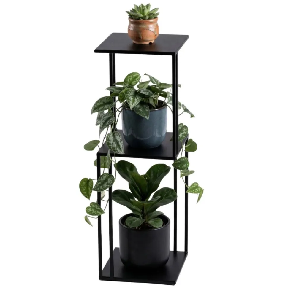Wysoki kwietnik stojący na 3 doniczki 80 cm