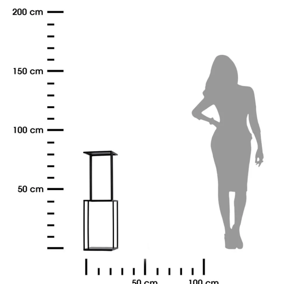 Wysoki kwietnik stojący na 3 doniczki 80 cm