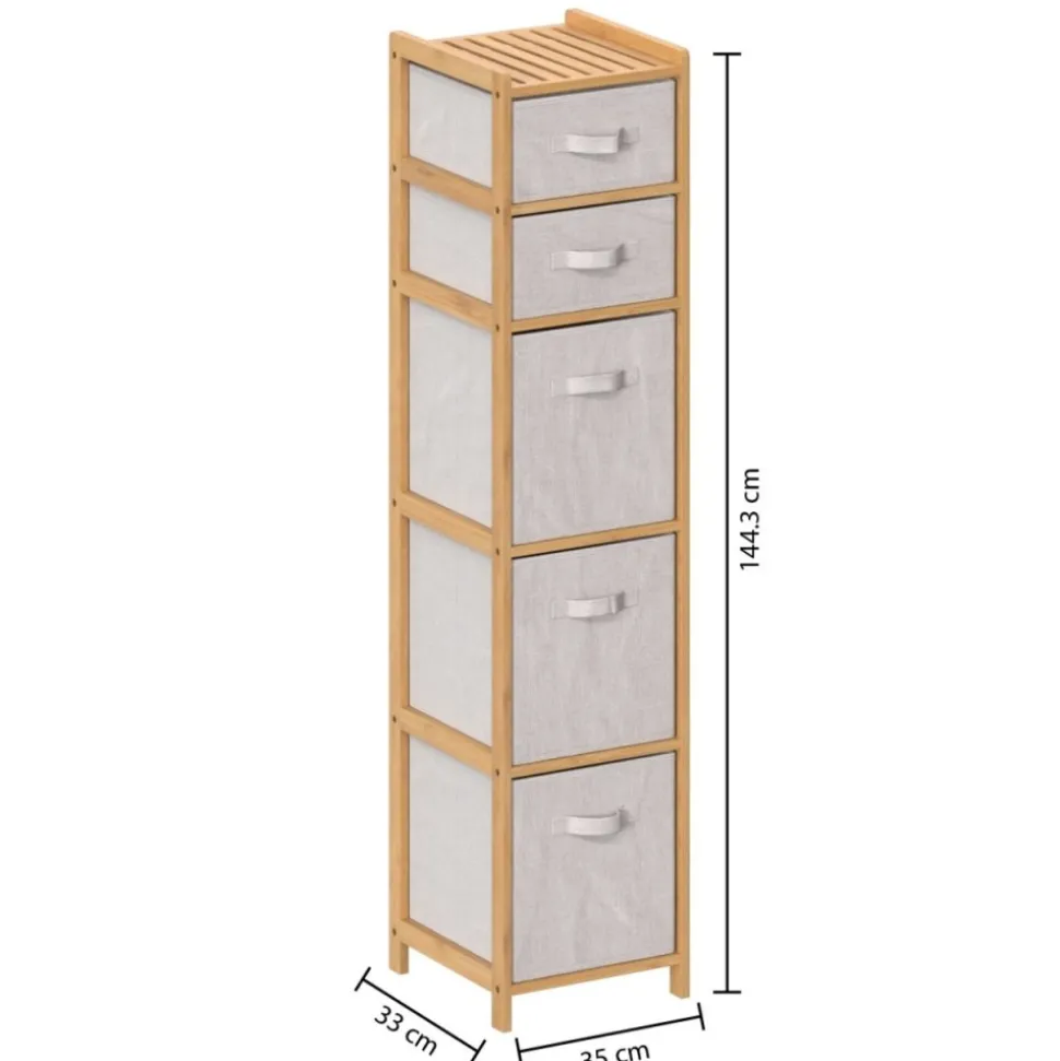 Wysoki 5-poziomowy regał 144 cm Tidy Box