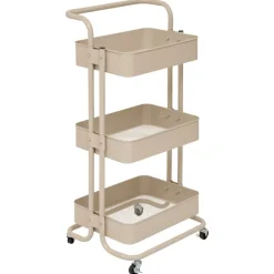 Wózek mobilny metalowy Trolley beżowy