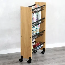 Wózek kuchenny wąski na kółkach 4 poziomy 45x17xh77 cm * Kesper Clearance