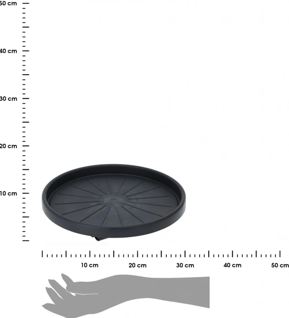 Wózek na donicę okrągły 30 cm * H&S Decoration Online