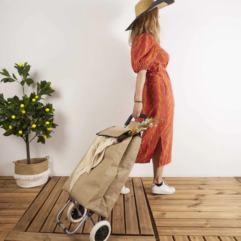 Wózek zakupowy ECO ROLL torba z juty na zakupy * HowHomely Outlet