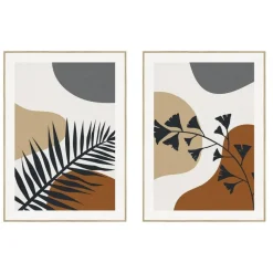 2x Obraz ścienny na płótnie w ramie mdf 71 cm * HowHomely Clearance