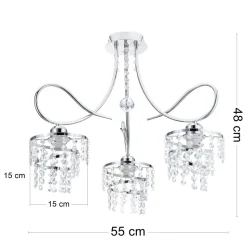 Żyrandol kryształowy Crystal VIII 3xE27