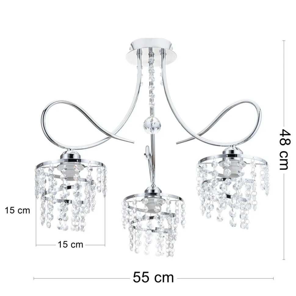 Żyrandol kryształowy Crystal VIII 3xE27