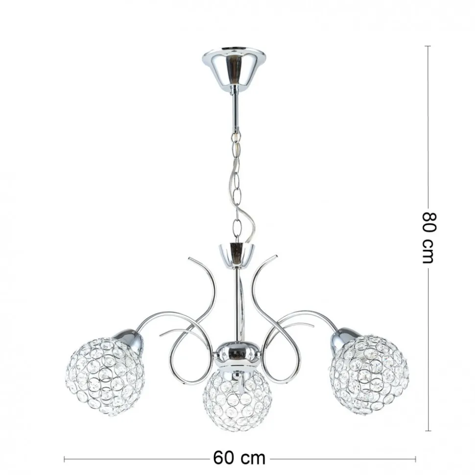Żyrandol kryształowy wiszący Crystal III 3xE27