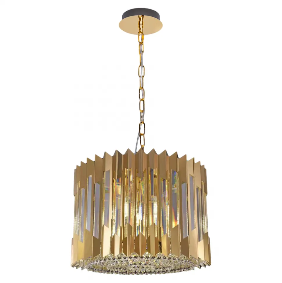 Żyrandol RITZ Złoty Szklane Kryształy 7xE14 42cm
