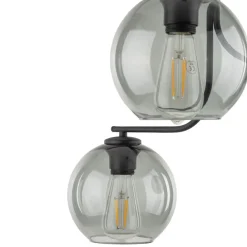 Żyrandol CESAR Czarny Szklane Klosze 3xE27 * TK Lighting