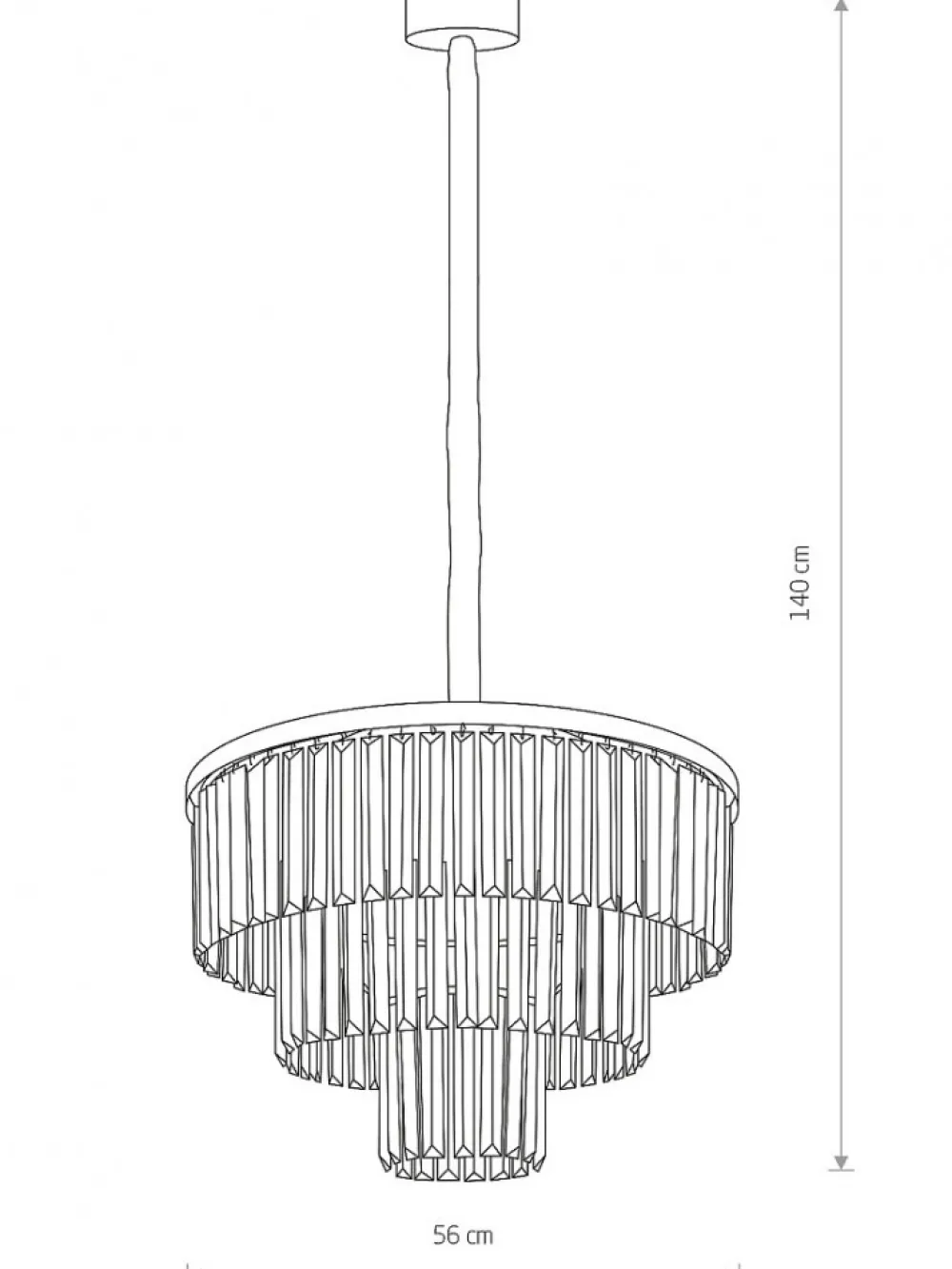Żyrandol CRISTAL Srebrny Szklane Kryształy 9xE14 56cm * Nowodvorski Best