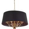 Żyrandol EGIDA Złoty Czarny Abażur 6xE27 73 cm * Jupiter Sale