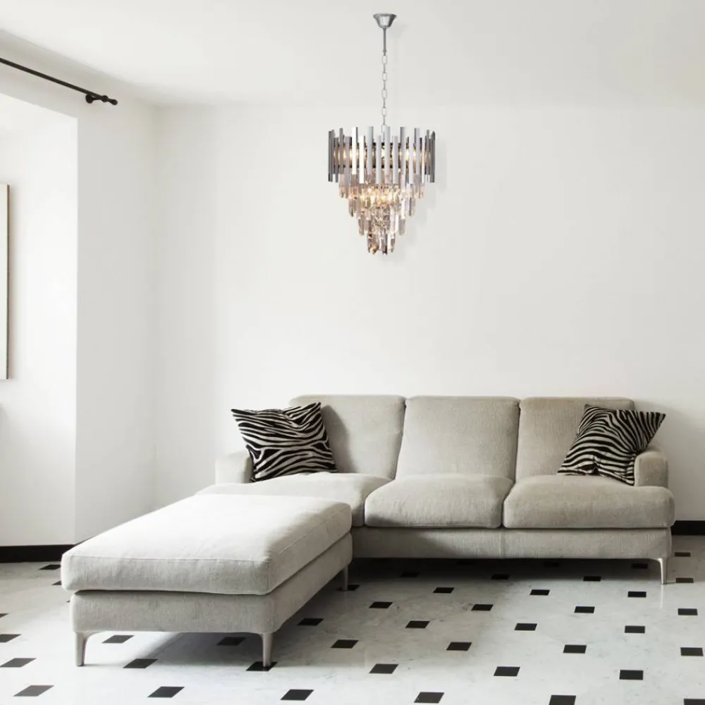 Żyrandol kryształowy ASPEN CHROME 9xE14 * Eko-light Discount