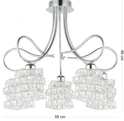 Żyrandol kryształowy Crystal IV 5xE27 * HowHomely Clearance