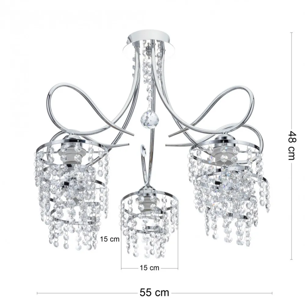 Żyrandol kryształowy Crystal VIII 5xE27 * HowHomely Clearance