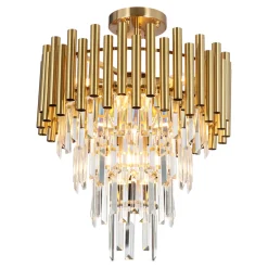 Żyrandol kryształowy Madison 9xE14 złoty * Eko-light Best