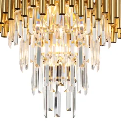 Żyrandol kryształowy Madison 9xE14 złoty * Eko-light Best