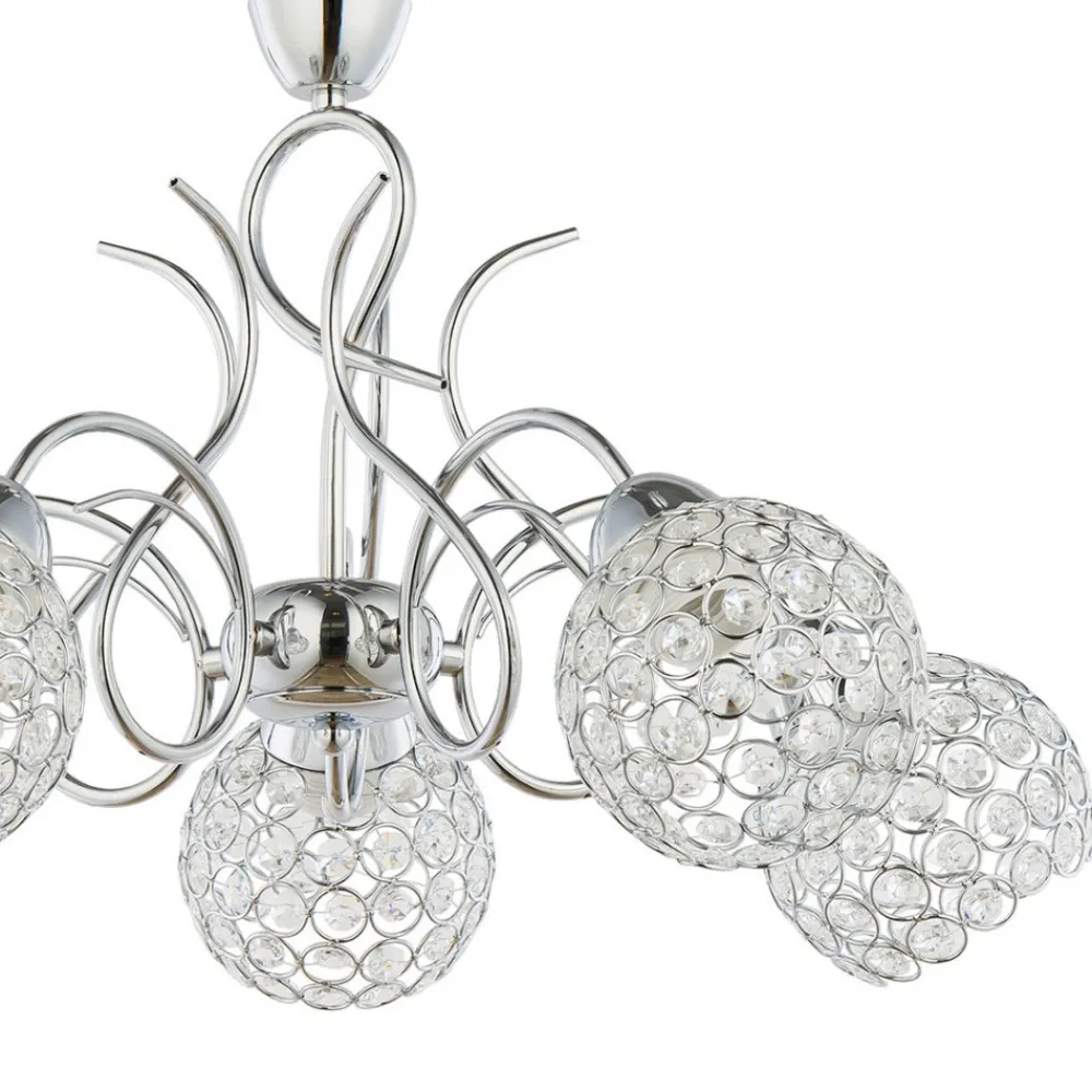 Żyrandol kryształowy wiszący Crystal III 5xE27 * HowHomely Discount