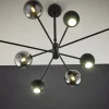 Żyrandol MOKA Czarny Szklane Klosze 4xG9 4xGU10 * Jupiter Online