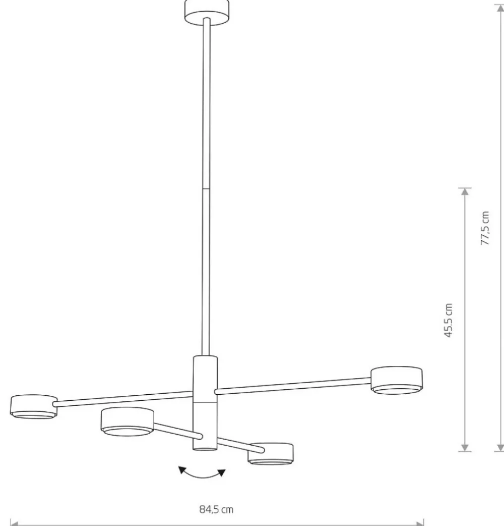 Żyrandol ORBIT Biały 4xGX53 * Nowodvorski