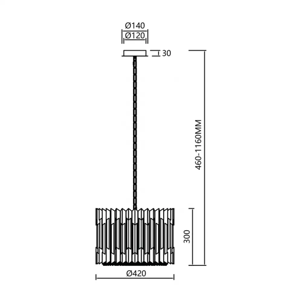Żyrandol RITZ Srebrny Szklane Kryształy 7xE14 42cm * Eko-light New