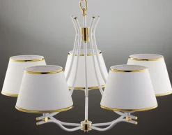 Żyrandol SAMBA biało-złoty 5xE27 * Jupiter Sale