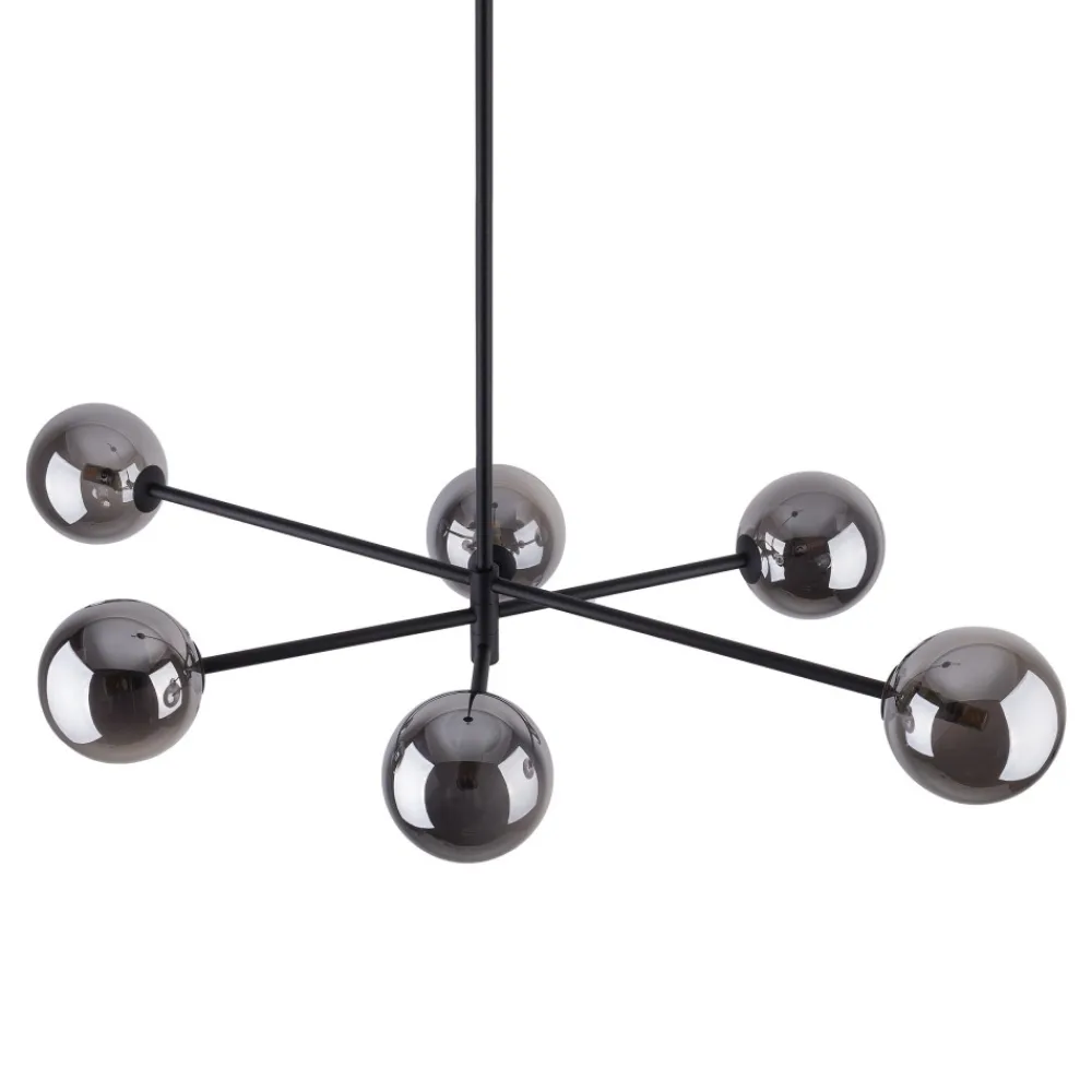 Żyrandol SARIUS Czarny Szklane Klosze 6xG9 * TK Lighting Online