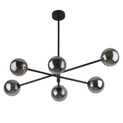 Żyrandol SARIUS Czarny Szklane Klosze 6xG9 * TK Lighting Online