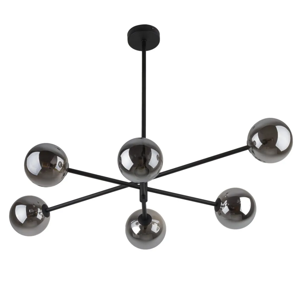 Żyrandol SARIUS Czarny Szklane Klosze 6xG9 * TK Lighting Online