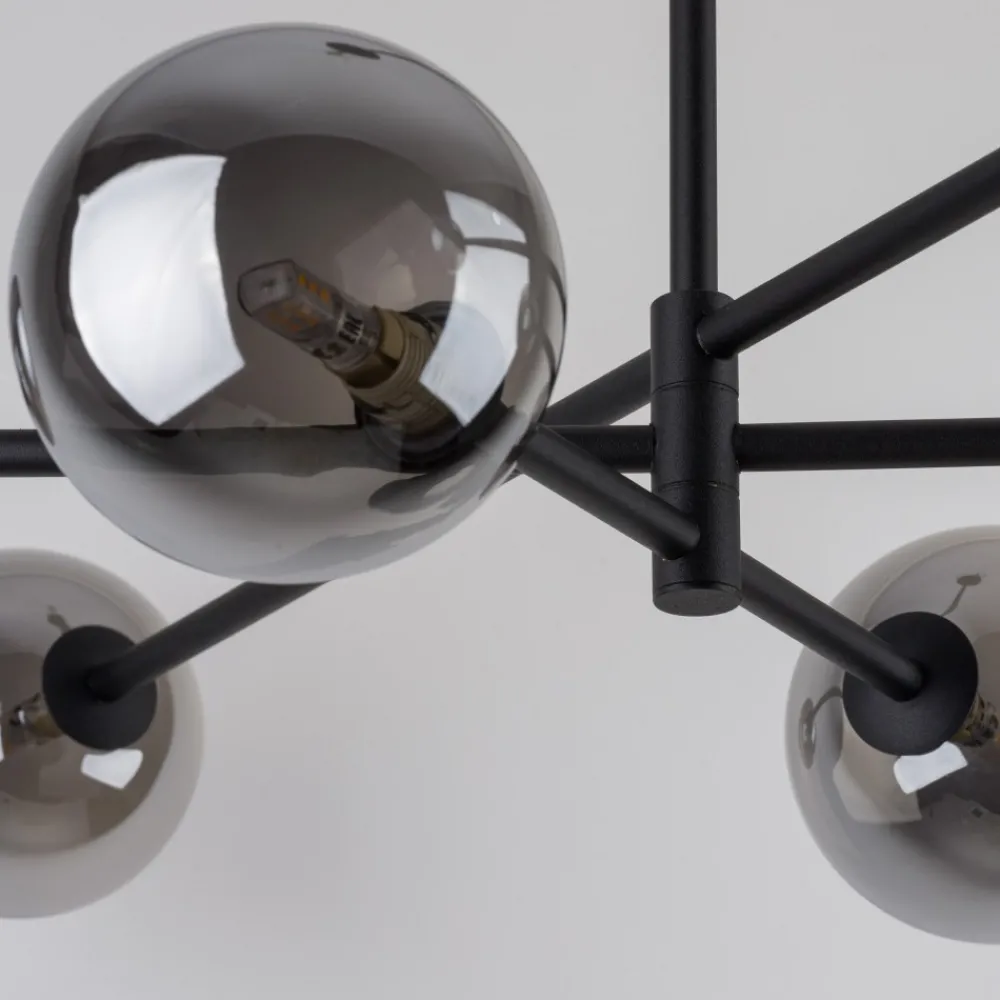 Żyrandol SARIUS Czarny Szklane Klosze 6xG9 * TK Lighting Online