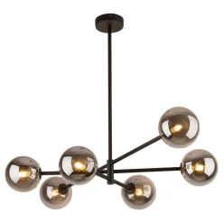Żyrandol SARIUS Czarny Szklane Klosze 6xG9 * TK Lighting Online