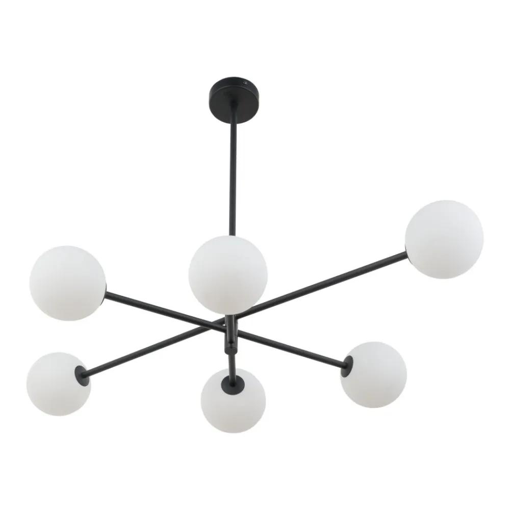 Żyrandol SARIUS Czarny Szklane Klosze 6xG9 * TK Lighting Outlet