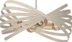 Żyrandol SPARKLE Beżowy Złoty 4xE14 W * Luminex Sale